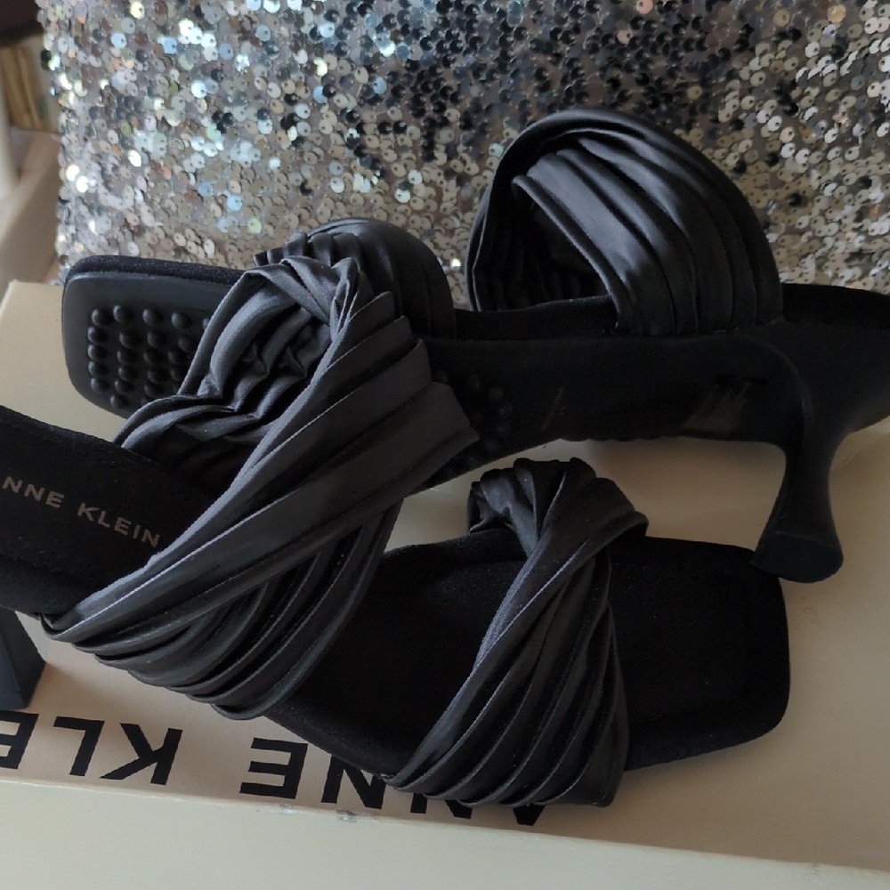 Anne Klein Women's Black Heeled Sandals